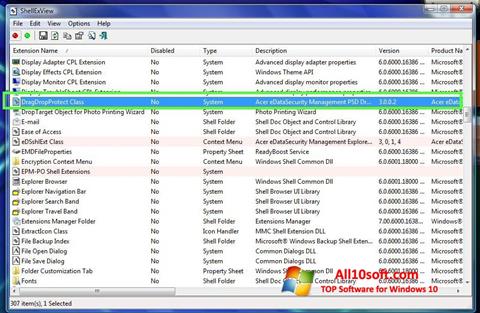 Screenshot ShellExView Windows 10
