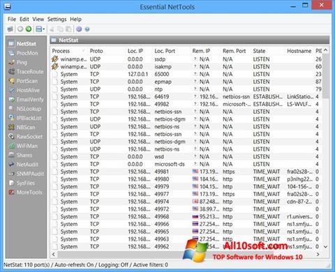Screenshot Essential NetTools Windows 10
