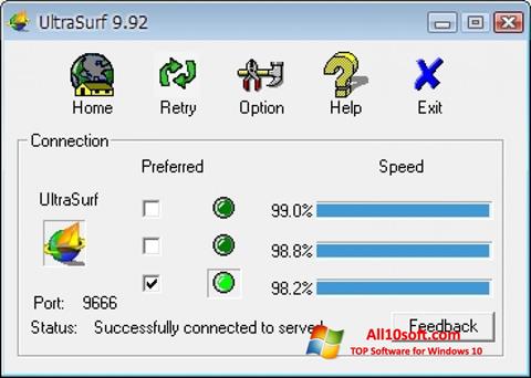 Screenshot UltraSurf Windows 10