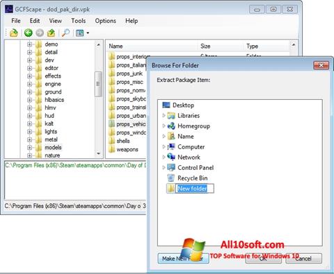 Screenshot GCFScape Windows 10