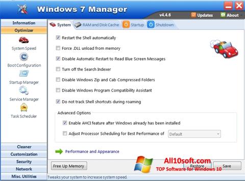 Screenshot Windows 7 Manager Windows 10