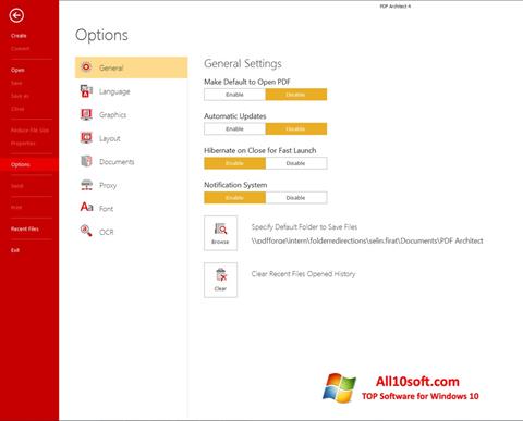 Screenshot PDF Architect Windows 10
