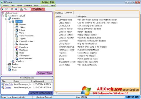 Screenshot InterBase Windows 10