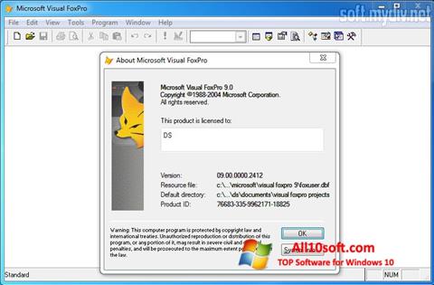 Screenshot Microsoft Visual FoxPro Windows 10