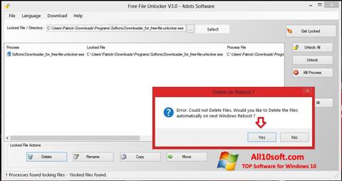 Screenshot Free File Unlocker Windows 10