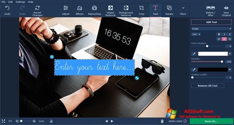 Screenshot Movavi Photo Editor Windows 10
