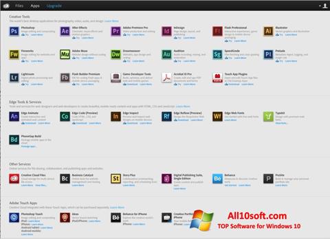 Screenshot Adobe Creative Cloud Windows 10