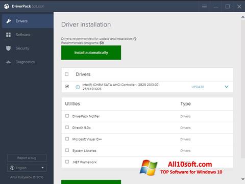 Screenshot DriverPack Solution Windows 10