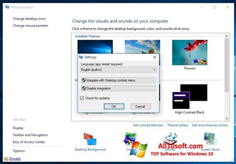 Screenshot Personalization Panel Windows 10